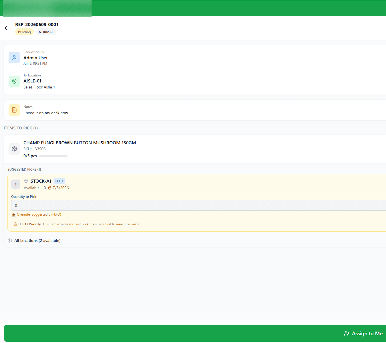 WMS Dashboard